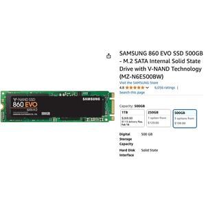 Internal Hard Drive SAMSUNG 860 EVO SSD 500GB 4.8 Stars